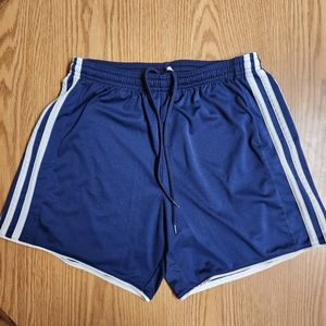 ADIDAS Youth Shorts 3 Strip Unisex Navy Blue ADIDAS Logo On Back Size S C125